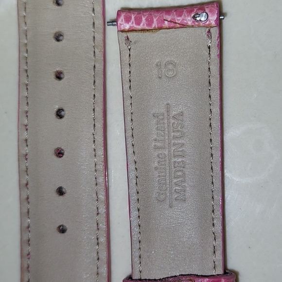 Michelle Pink Lizard watch strap - Picture 3 of 3